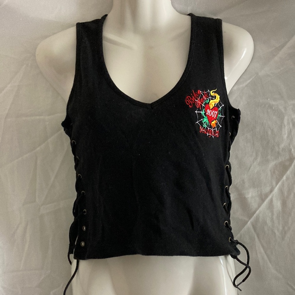 Black Tank Top from Sturgis SD Biker Week 2007 sz S by Biker Design